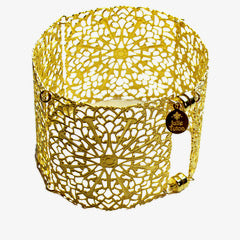 Filigree cuff bracelet with magnetic clasp