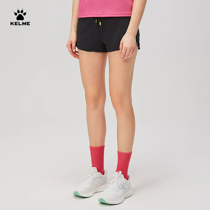 Kelme Women's Marathon Shorts Yoga Quick-drying Three-quarter Pants Professional Fitness Sports Shorts Outdoor Running Pants