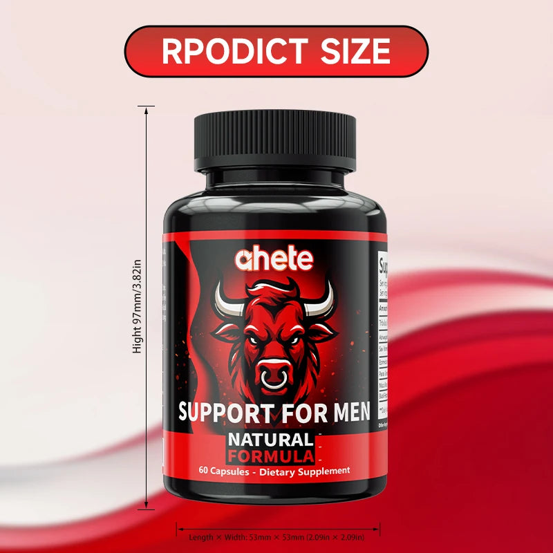 Men's Energy Supplement - Innovative Natural Formula With Maca Root, Ashwagandha, Indian Pepper & Ginseng Concentration Capsules