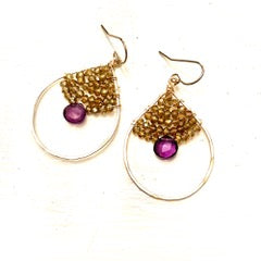 Large Teardrop Caviar “Athena” earrings