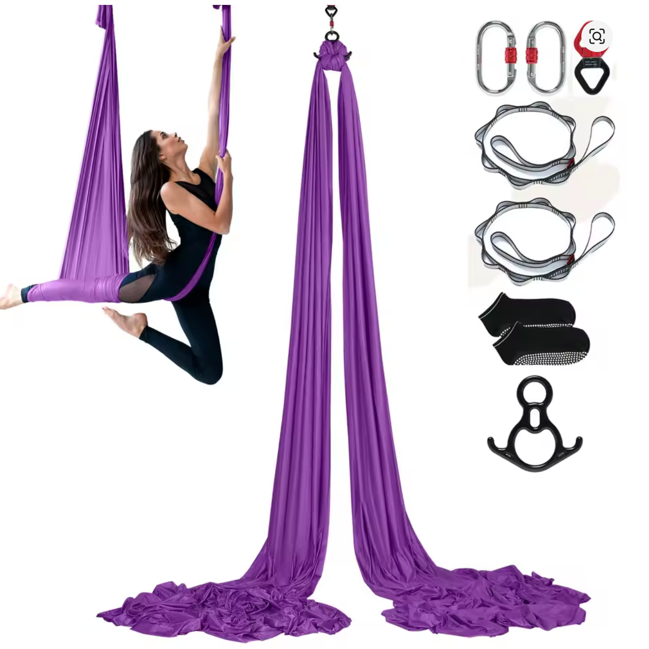 Aerial Yoga Hammock & Swing Yoga Starter Kit