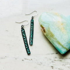 Caviar Stick Earrings in assorted micro faceted crystal colors