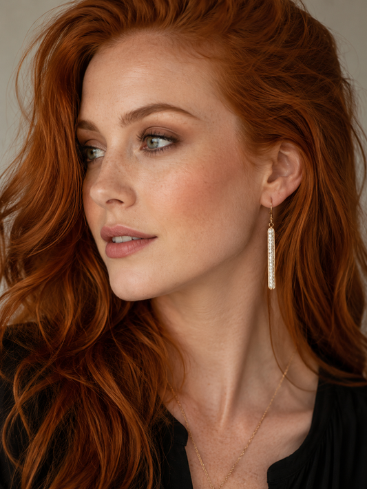 Moonstone Caviar Stick Earrings