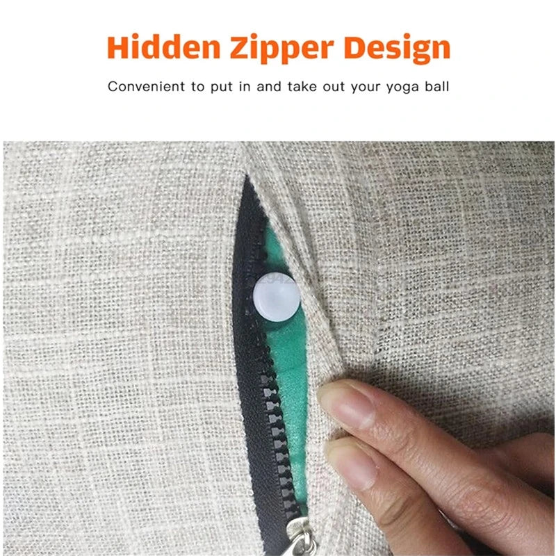55/65/75cm Yoga Ball Protective Cover Gym Workout Balance Ball Cover for Yoga Pilates Sitting Ball Dustproof Protector Slipcover
