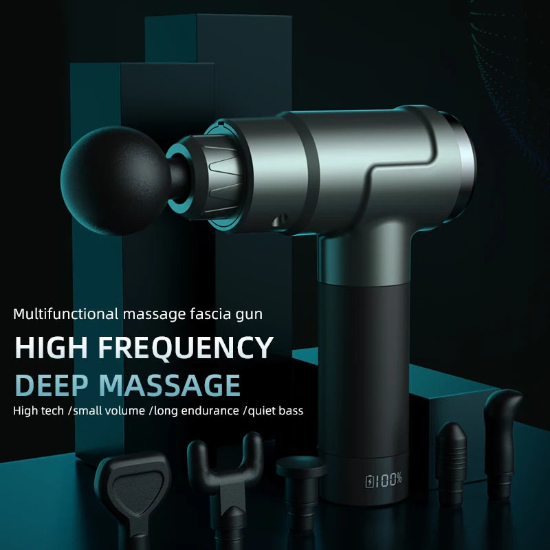 Muscle Massage Gun 50w High-power 1500mAh Electric High-Frequency Deep Massage Fascia Gun For Shoulder Back Leg Body Relaxation