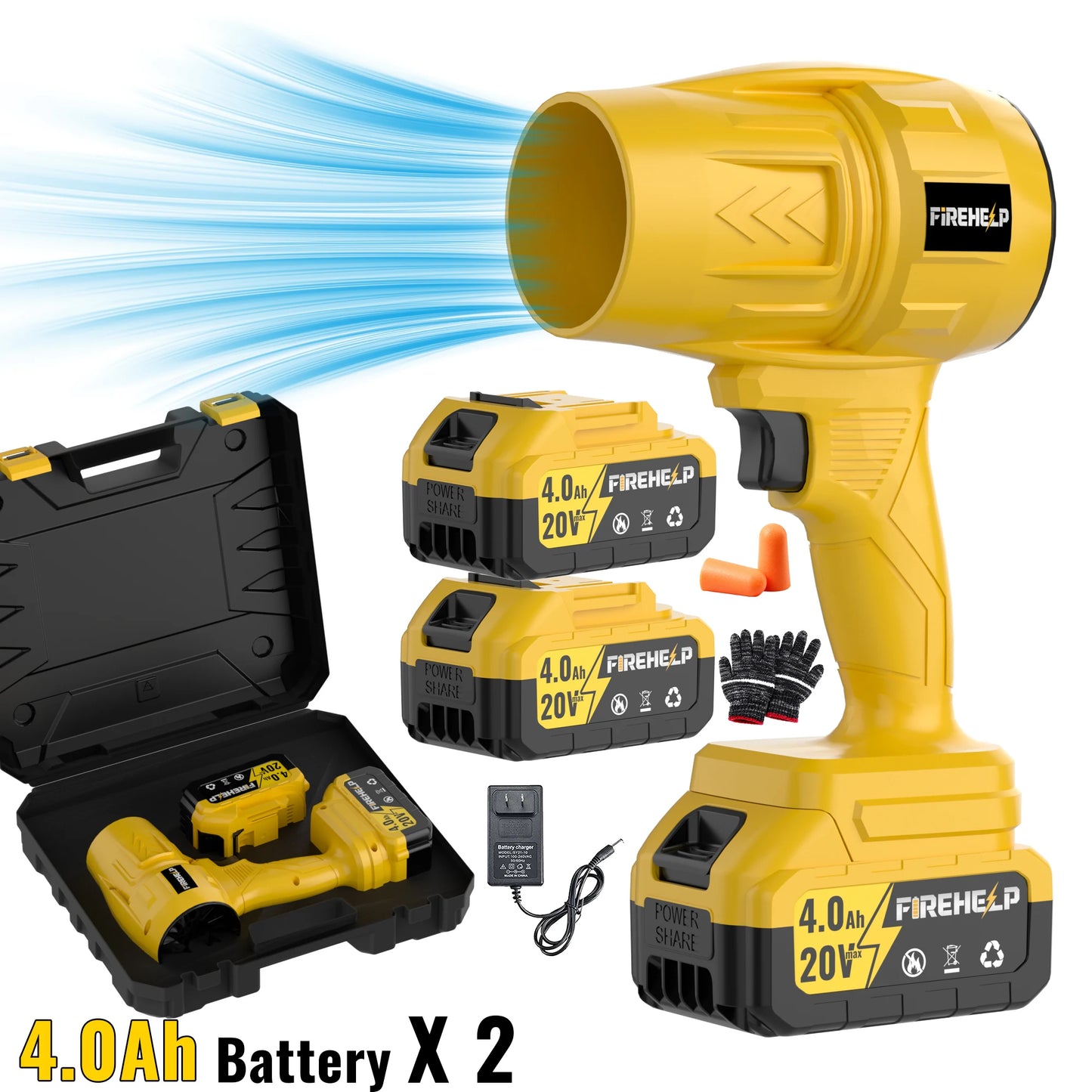 2-in-1 Turbo Jet Cordless Leaf Blower & Vacuum Cleaner, Upgraded Portable Handheld Vacuum