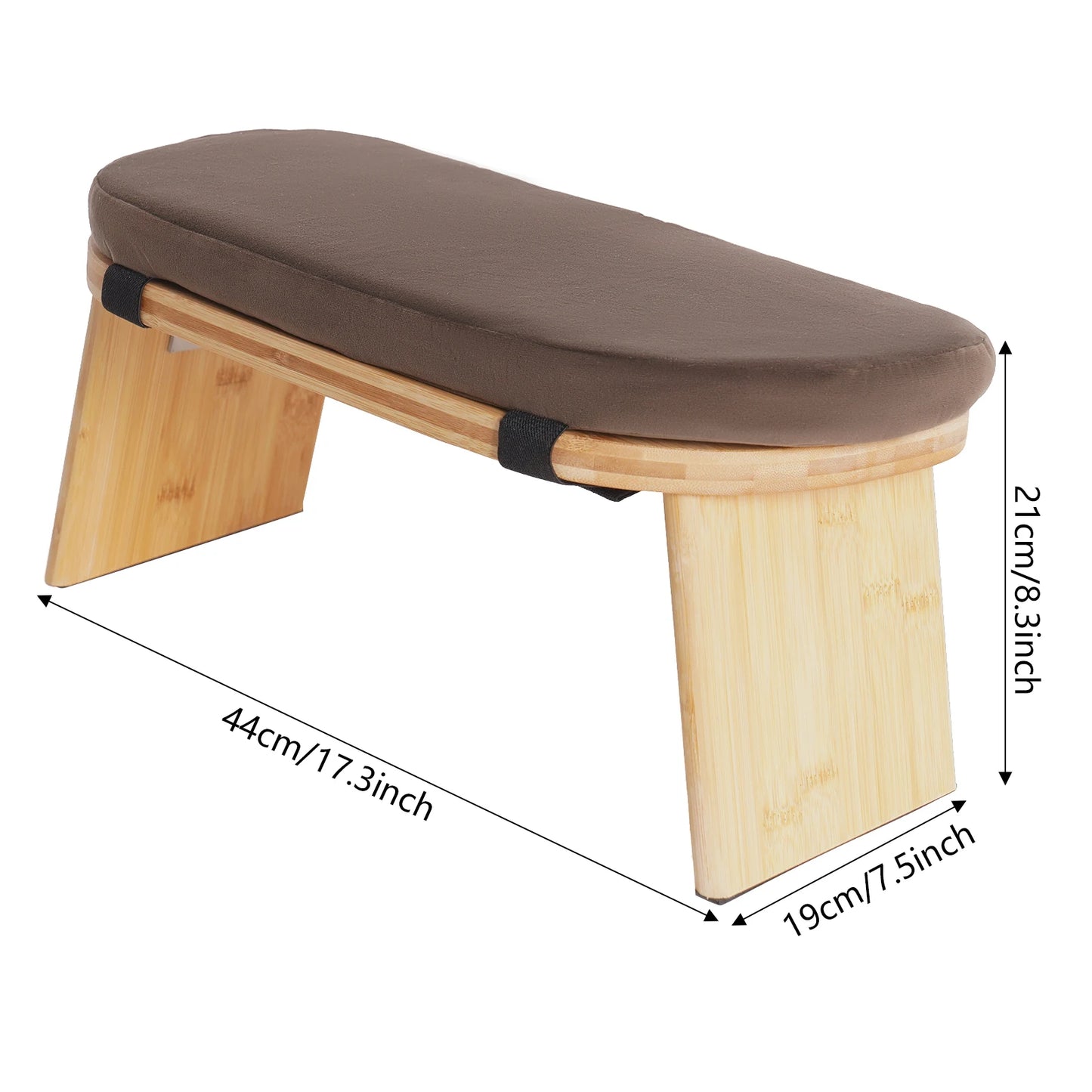 Foldable Meditation Bench Kneeling Meditation Stool for Home Kneeler Meditations Yoga Prayer Coffee/Gray/Green