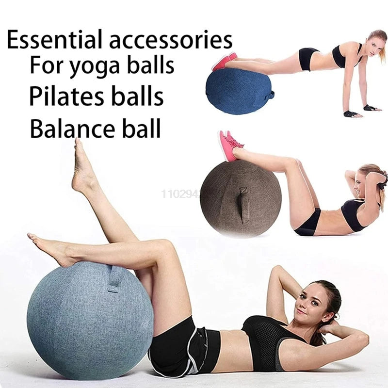 55/65/75cm Yoga Ball Protective Cover Gym Workout Balance Ball Cover for Yoga Pilates Sitting Ball Dustproof Protector Slipcover