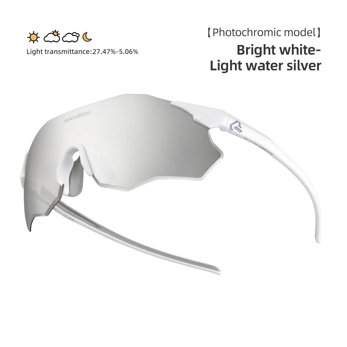 ROCKBROS Cycling Glasses Lightweight Photochromic Polarized Glasses UV400 Sun Protection Women Outdoor Sports Cycling Goggles