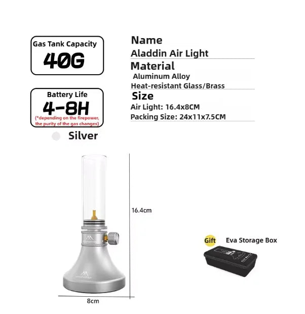 Mountainhiker Outdoor Gas Light Set Picnic Camping Retro Decorative Ambience Light Creative Emotional Desktop Bedside Gas Light