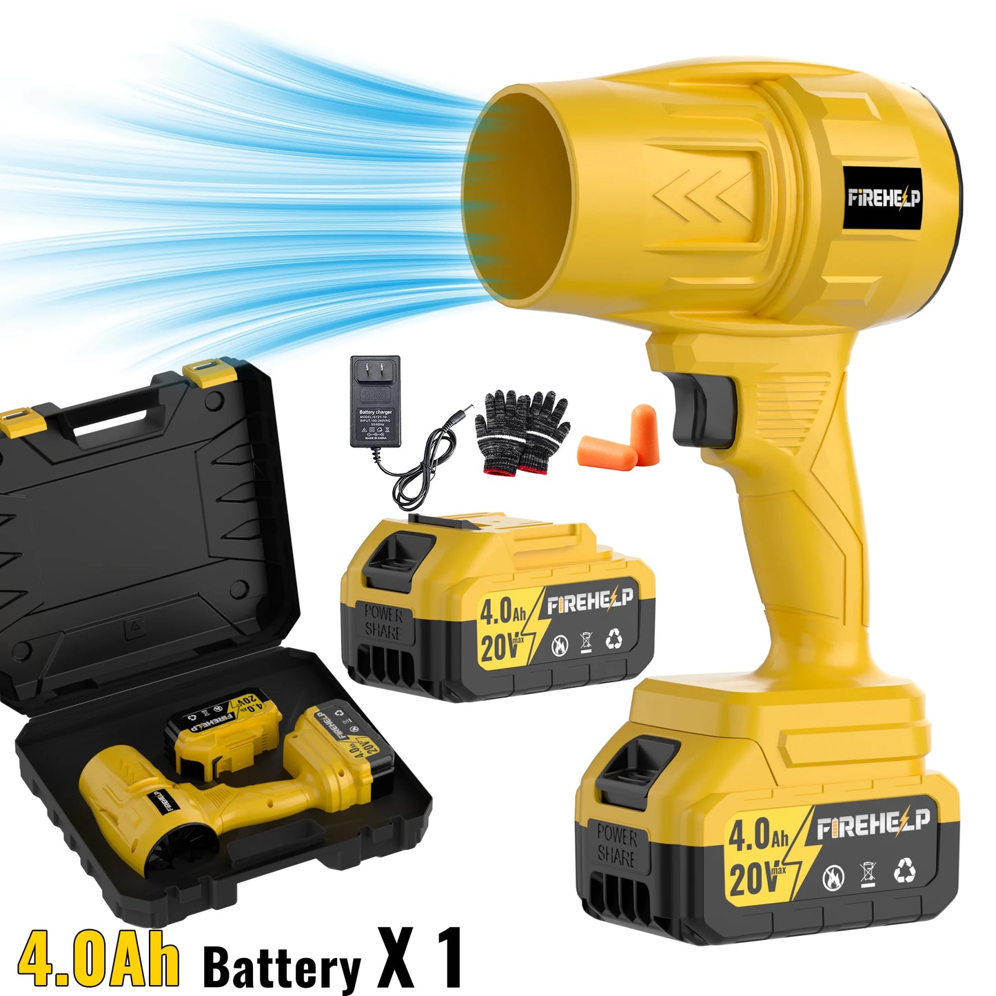 2-in-1 Turbo Jet Cordless Leaf Blower & Vacuum Cleaner, Upgraded Portable Handheld Vacuum