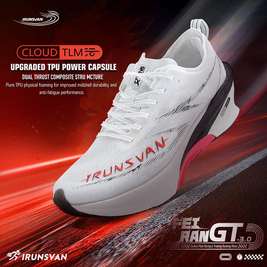 IRUNSVAN Carbon Plate Running Shoes Marathon Sports Test Shock Absorbent Breathable Sports Shoes for Men and Women 125