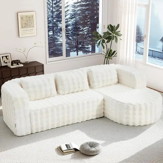 Cloud Modular Sectional Sofa Couch L-Shape Memory Foam Oversize Chaise Living Room Furniture Set Customized