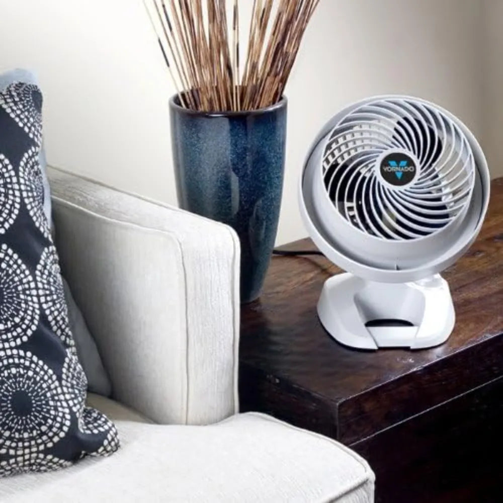 Compact Whole Room Air Circulator Fan, Quiet & Powerful, 3 Speeds, Adjustable Tilt