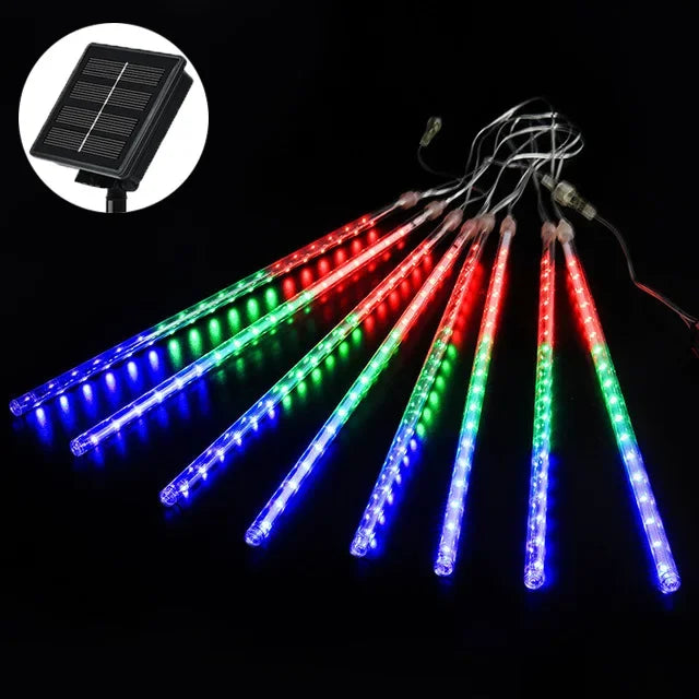 30/50cm Solar Meteor Shower Rain 8 Tubes LED String Lights Waterproof Christmas Solar Street Light Outdoor Garden Tree Decor