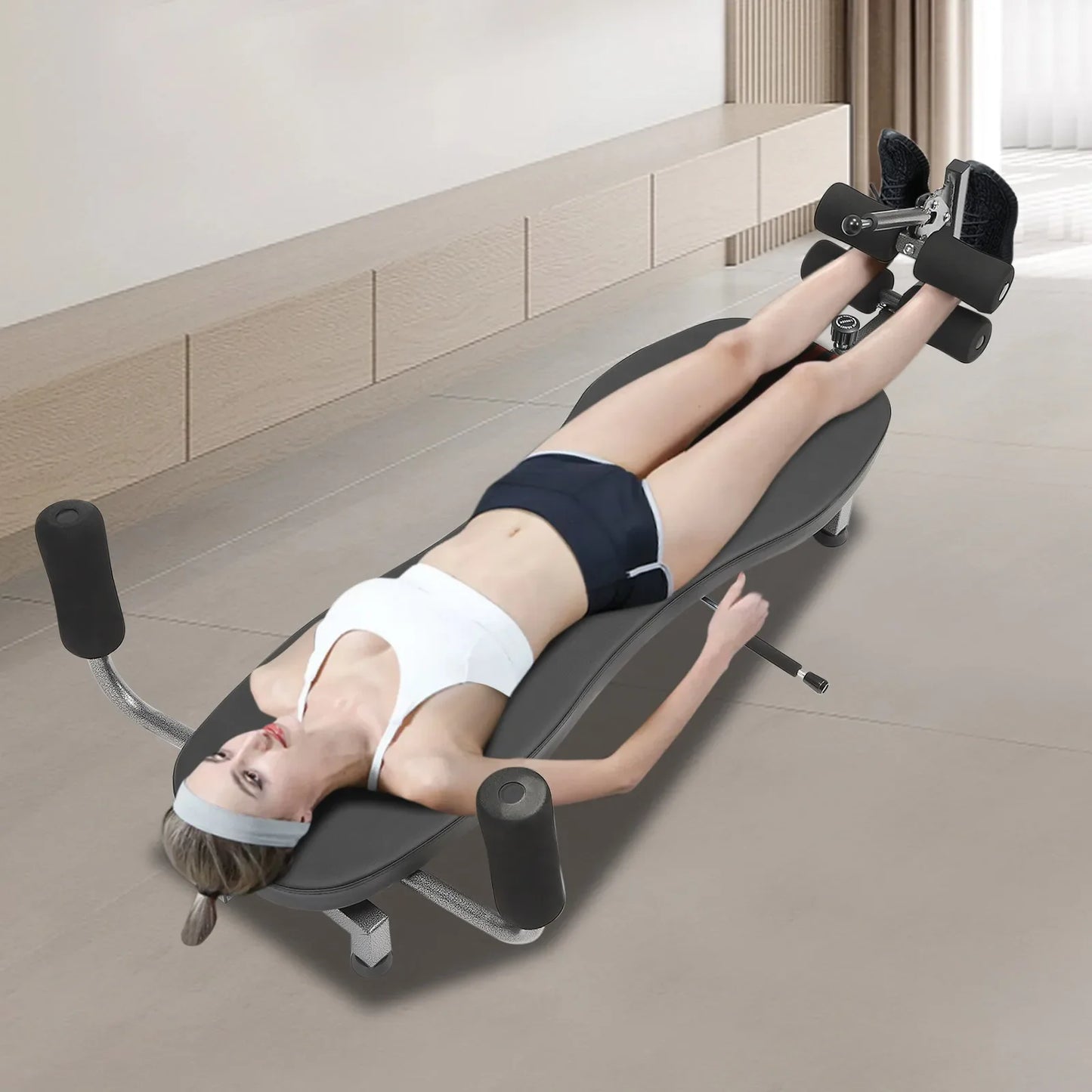 Back Stretch Decompression Bench Inversion Table Workout Bench for Home Workout Up to 330Lbs Weight Capacity
