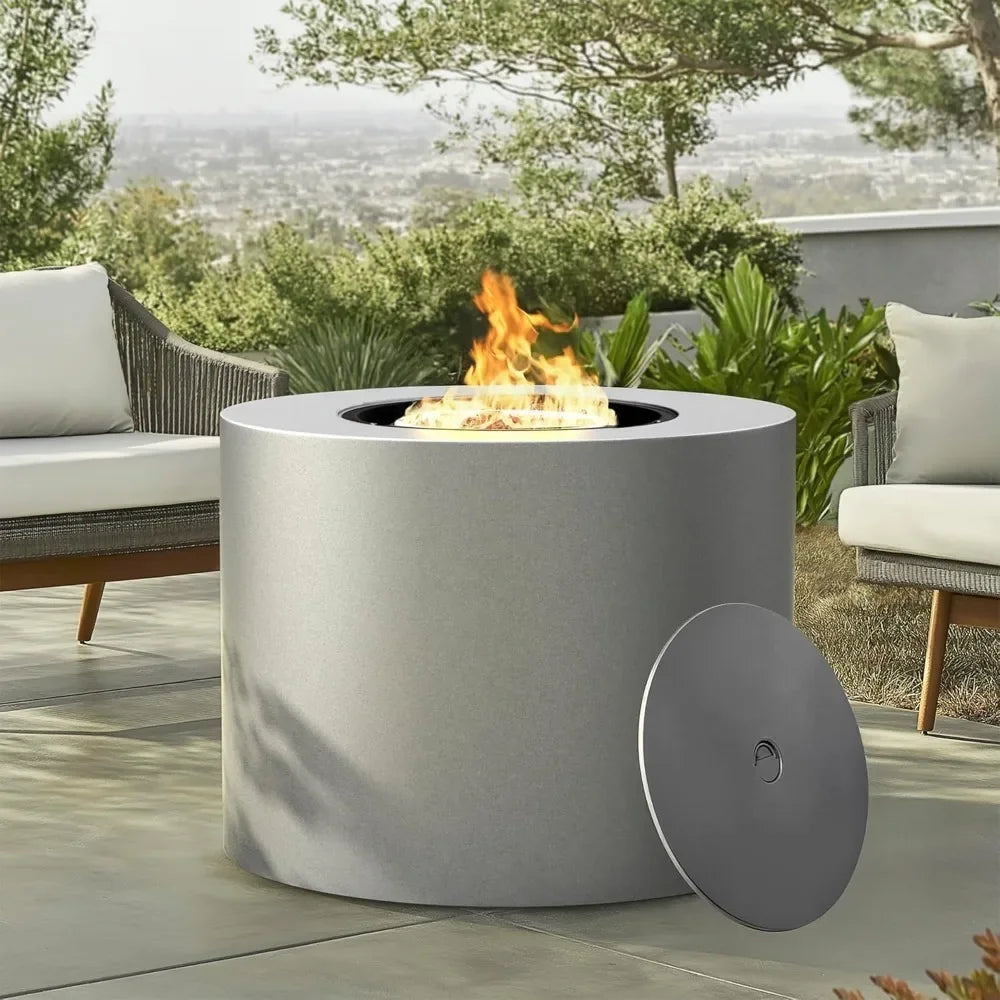 32 Inch Propane Fire Pit Table, 50,000 BTU Round Outdoor Fire Table, Alloy Steel Gas Fire Pits with Waterproof Cover Customized
