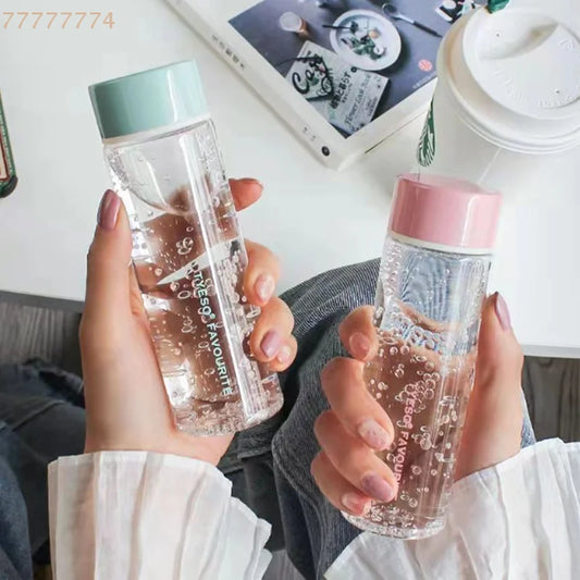 Anti-Drop Outdoor Drinking Water Bottle for Picnics Travel 200ML Cartoon Pattern Portable Plastic Cup