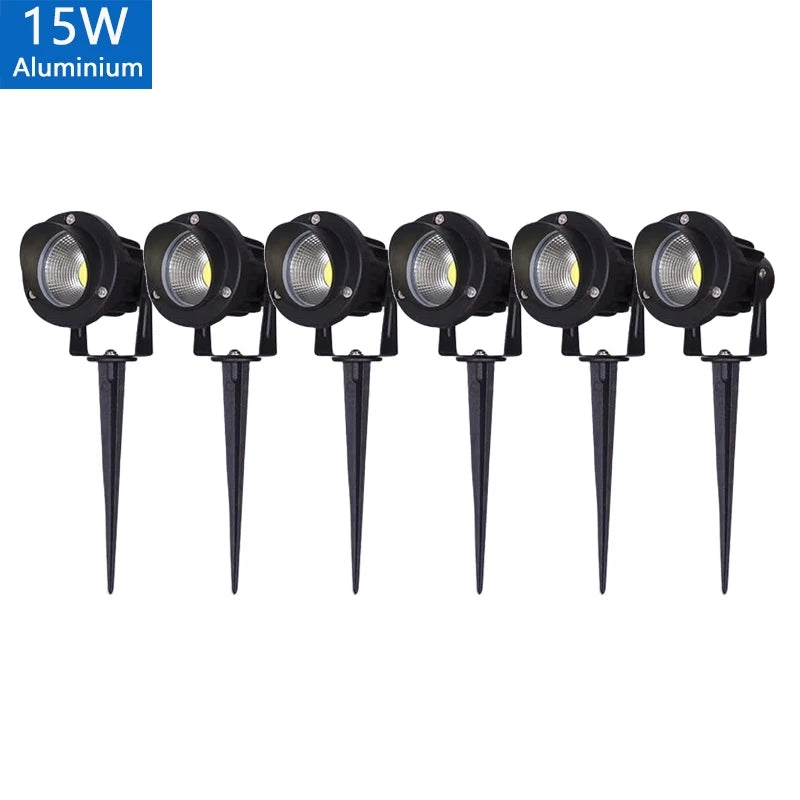 LED Garden Lights Outdoor LED Waterprof Lawn Lamp 220V110V12V 20W 15W 10W Landscape Spike Bulb IP65 Light Garden Path Spotlights