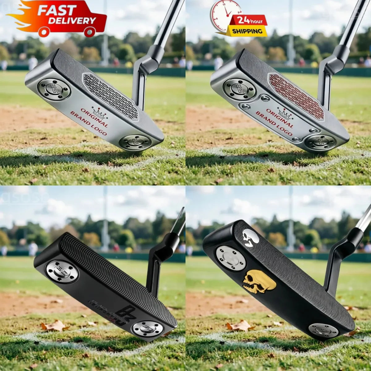 Mallet Blade Golf Putter CNC Milled Face High MOI Stable Putting Golf Club for Men Right Hand Premium Non-slip Grip With Headcov