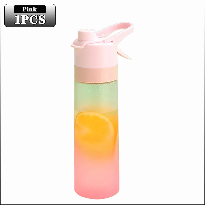 1-4PCS Spray Sports Water Bottle with Handle Unisex Portable Outdoor Fitness Mist Sprayer Reusable BPA Free Gift for Men Women