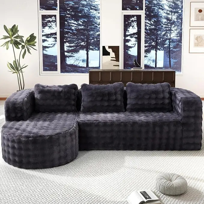 Cloud Modular Sectional Sofa Couch L-Shape Memory Foam Oversize Chaise Living Room Furniture Set Customized