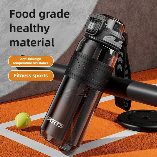 Summer Sports Water Bottle Cup Large Capacity Suitable for Adult High Temperature Resistant Straw Plastic Cup Portable Bottle