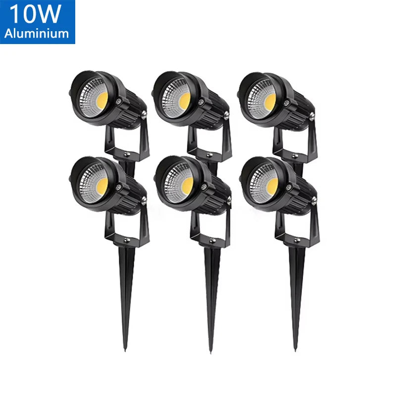 LED Garden Lights Outdoor LED Waterprof Lawn Lamp 220V110V12V 20W 15W 10W Landscape Spike Bulb IP65 Light Garden Path Spotlights