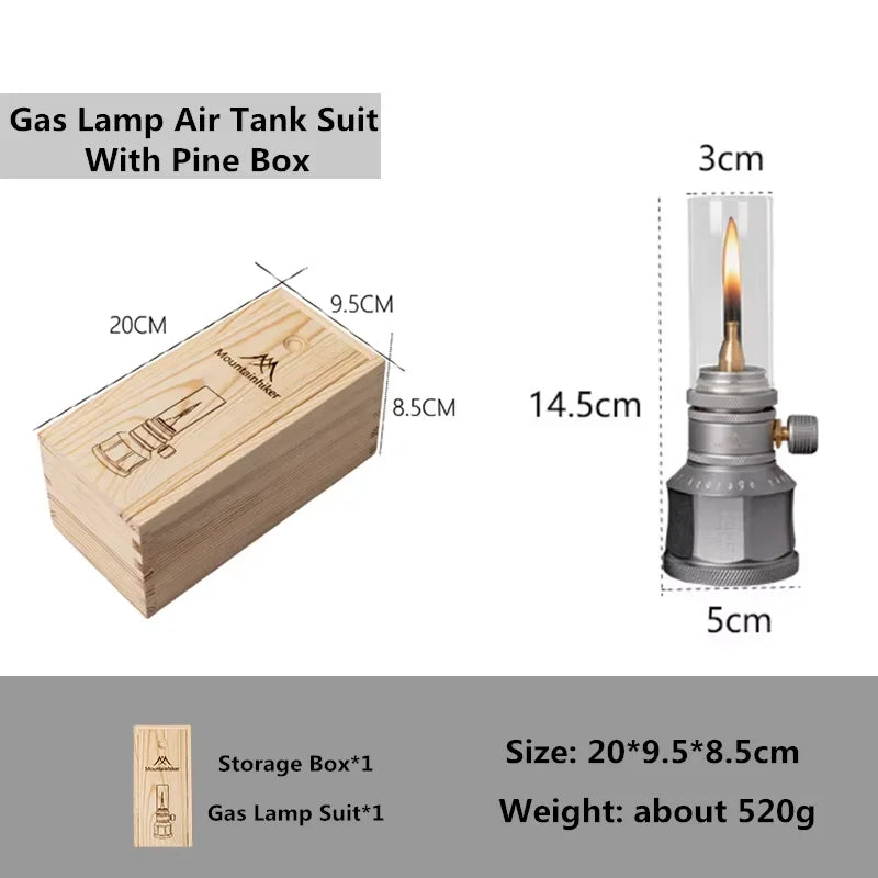 Mountainhiker Outdoor Gas Light Set Picnic Camping Retro Decorative Ambience Light Creative Emotional Desktop Bedside Gas Light