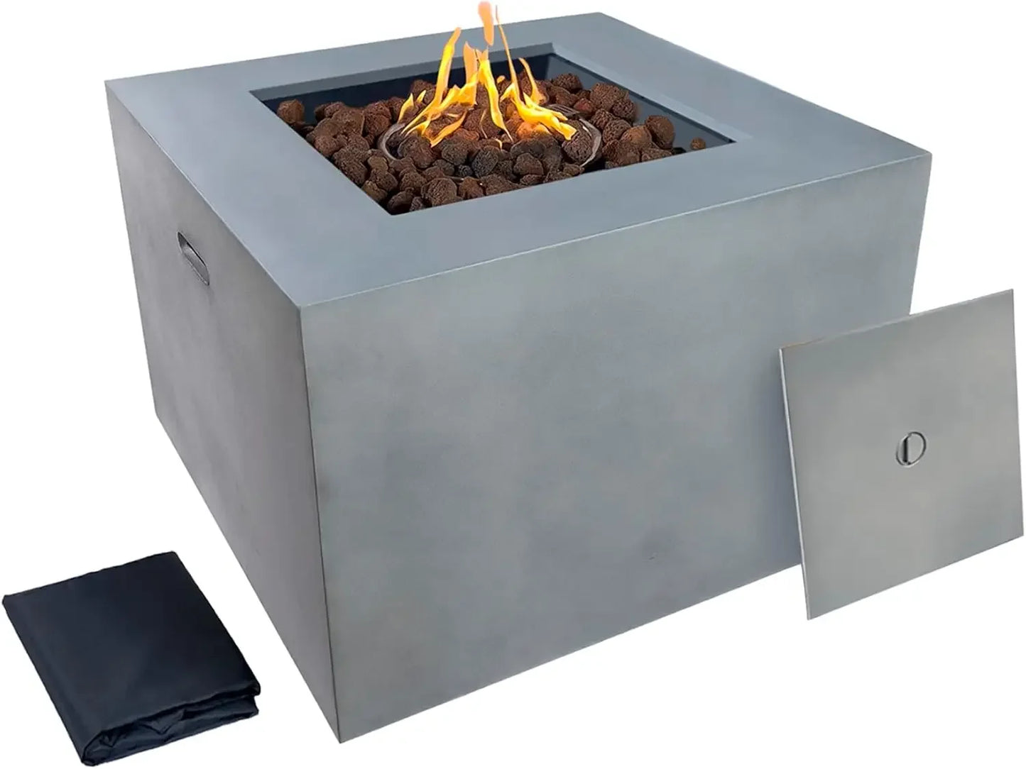 32 Inch Propane Fire Pit Table, 50,000 BTU Round Outdoor Fire Table, Alloy Steel Gas Fire Pits with Waterproof Cover Customized