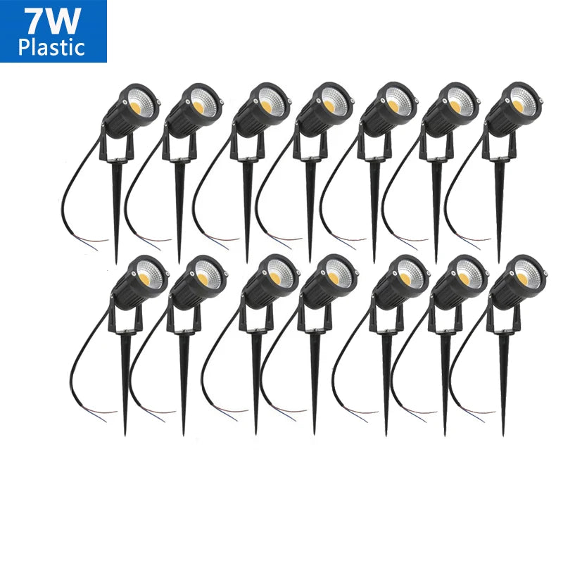 LED Garden Lights Outdoor LED Waterprof Lawn Lamp 220V110V12V 20W 15W 10W Landscape Spike Bulb IP65 Light Garden Path Spotlights
