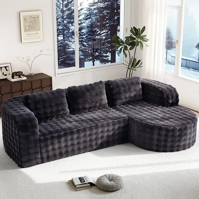 Cloud Modular Sectional Sofa Couch L-Shape Memory Foam Oversize Chaise Living Room Furniture Set Customized