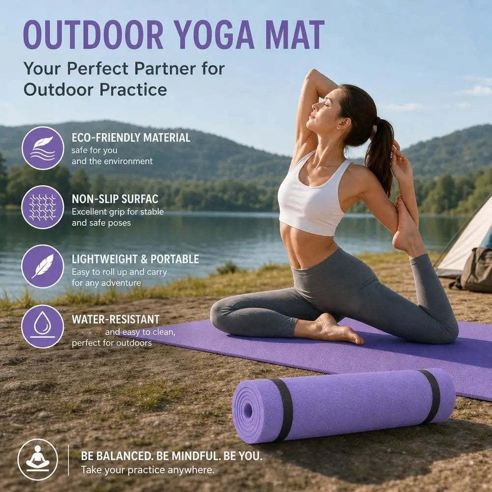 1Pc Exercise Yoga Mat Foldable Pilates Fitness Mat Thickened Comfortable Foam Workout Mat Portable Travel Fitness Exercise Pad