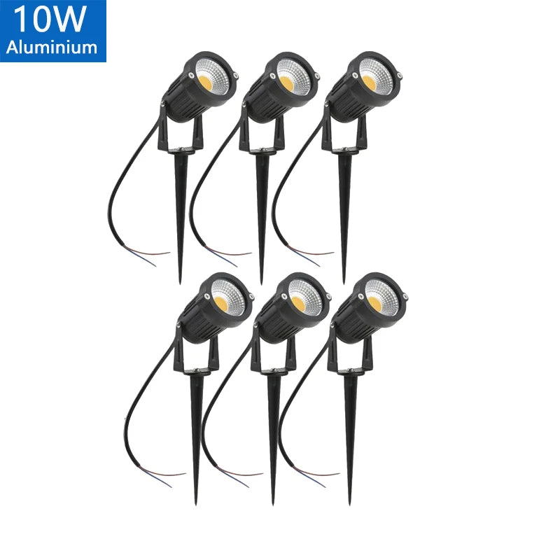 LED Garden Lights Outdoor LED Waterprof Lawn Lamp 220V110V12V 20W 15W 10W Landscape Spike Bulb IP65 Light Garden Path Spotlights