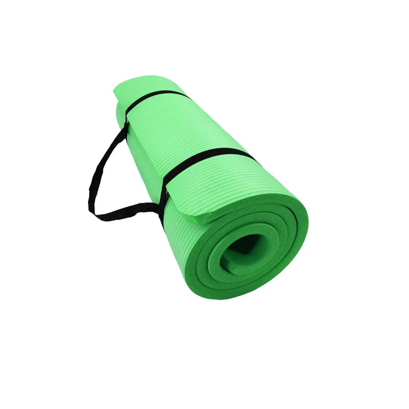 Fitness NBR Yoga Mat Horizontal Eidth 183*61*1CM Multifunctional Solid Color Exercise Mat Super Rebound Soft Non-slip Yoga Mat