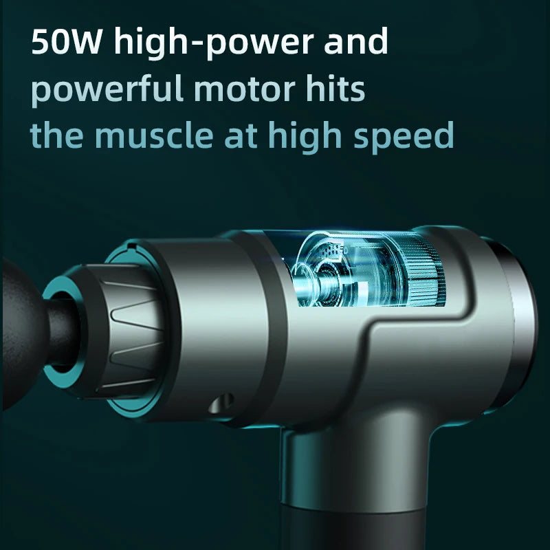 Muscle Massage Gun 50w High-power 1500mAh Electric High-Frequency Deep Massage Fascia Gun For Shoulder Back Leg Body Relaxation