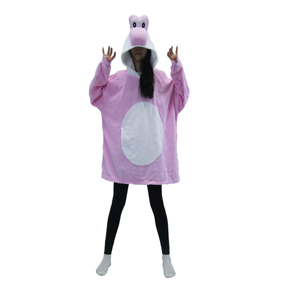Colorful Yoshi Onesies Kigurumi Pajamas for Adult Unisex Fleece Pyjama Christmas Halloween Cosplay Cos Women Sleepwear Outfits