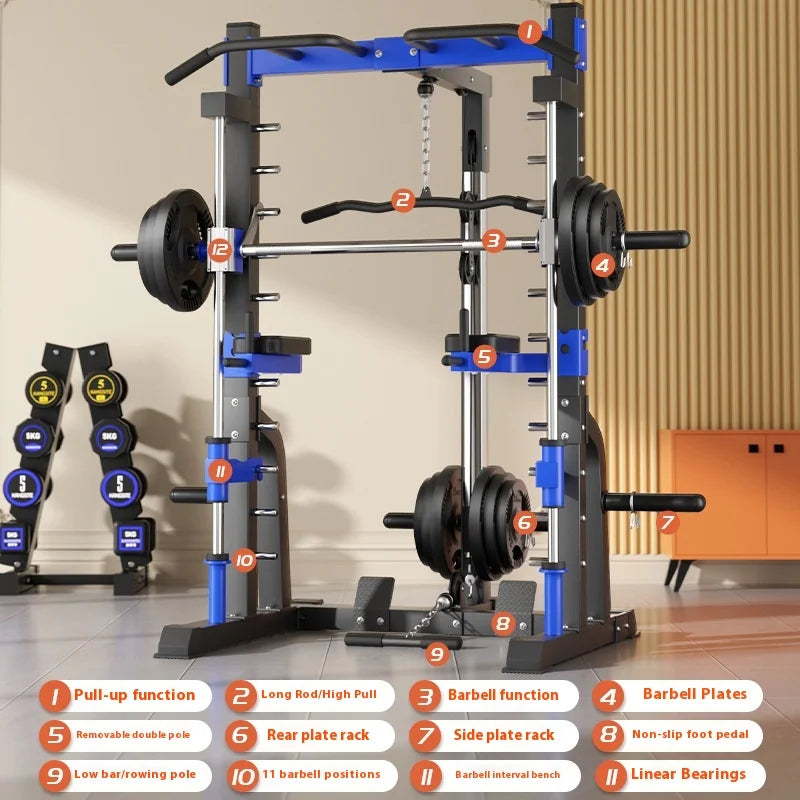 Smith Machine Gantry Fitness Equipment, Home Bird Squat Bench, Multi-Functional Home Comprehensive Trainer