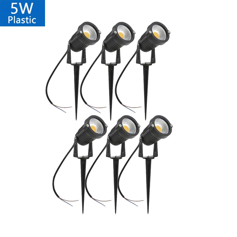 LED Garden Lights Outdoor LED Waterprof Lawn Lamp 220V110V12V 20W 15W 10W Landscape Spike Bulb IP65 Light Garden Path Spotlights