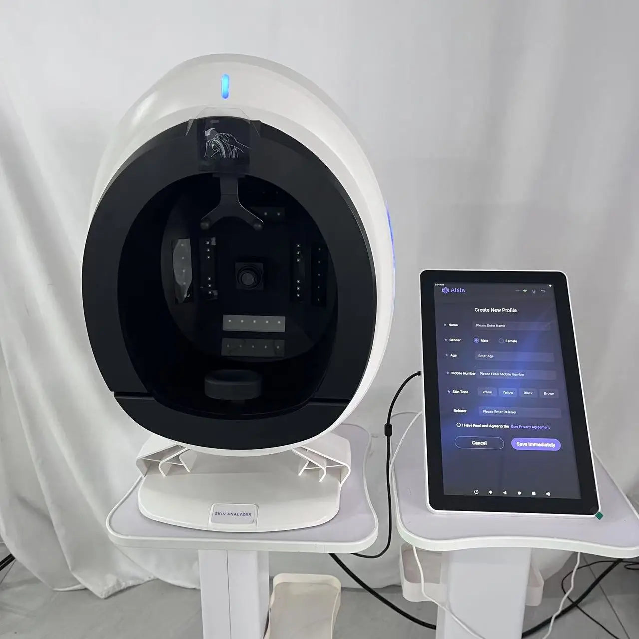AISIA Q1 3D AI Facial Skin Analyzer Detection Skin Problem Diagnosis 8 Spectrum Professional Analysis Beauty Salon Equipment CE