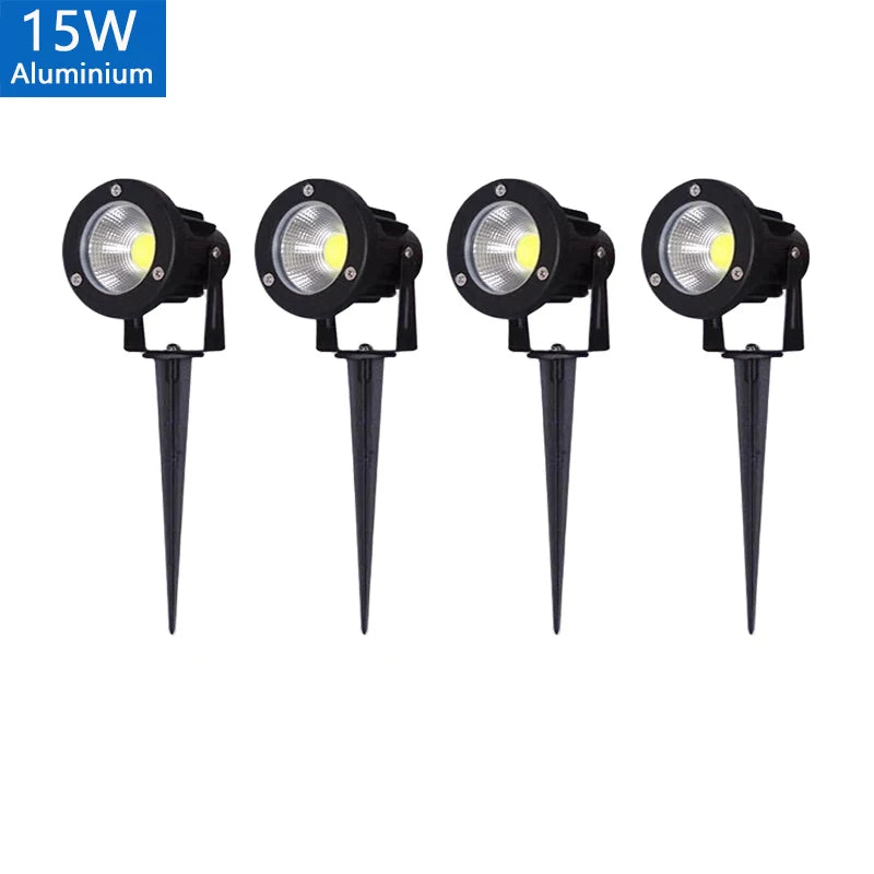 LED Garden Lights Outdoor LED Waterprof Lawn Lamp 220V110V12V 20W 15W 10W Landscape Spike Bulb IP65 Light Garden Path Spotlights