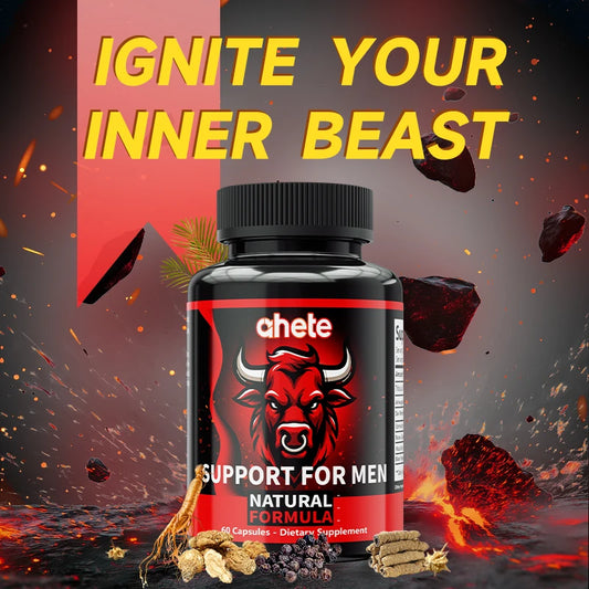 Men's Energy Supplement - Innovative Natural Formula With Maca Root, Ashwagandha, Indian Pepper & Ginseng Concentration Capsules