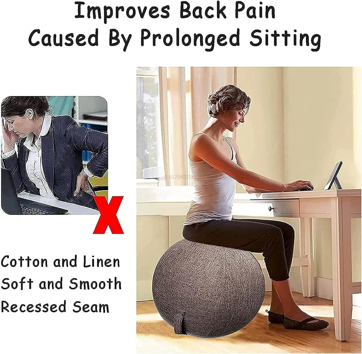 55/65/75cm Yoga Ball Protective Cover Gym Workout Balance Ball Cover for Yoga Pilates Sitting Ball Dustproof Protector Slipcover
