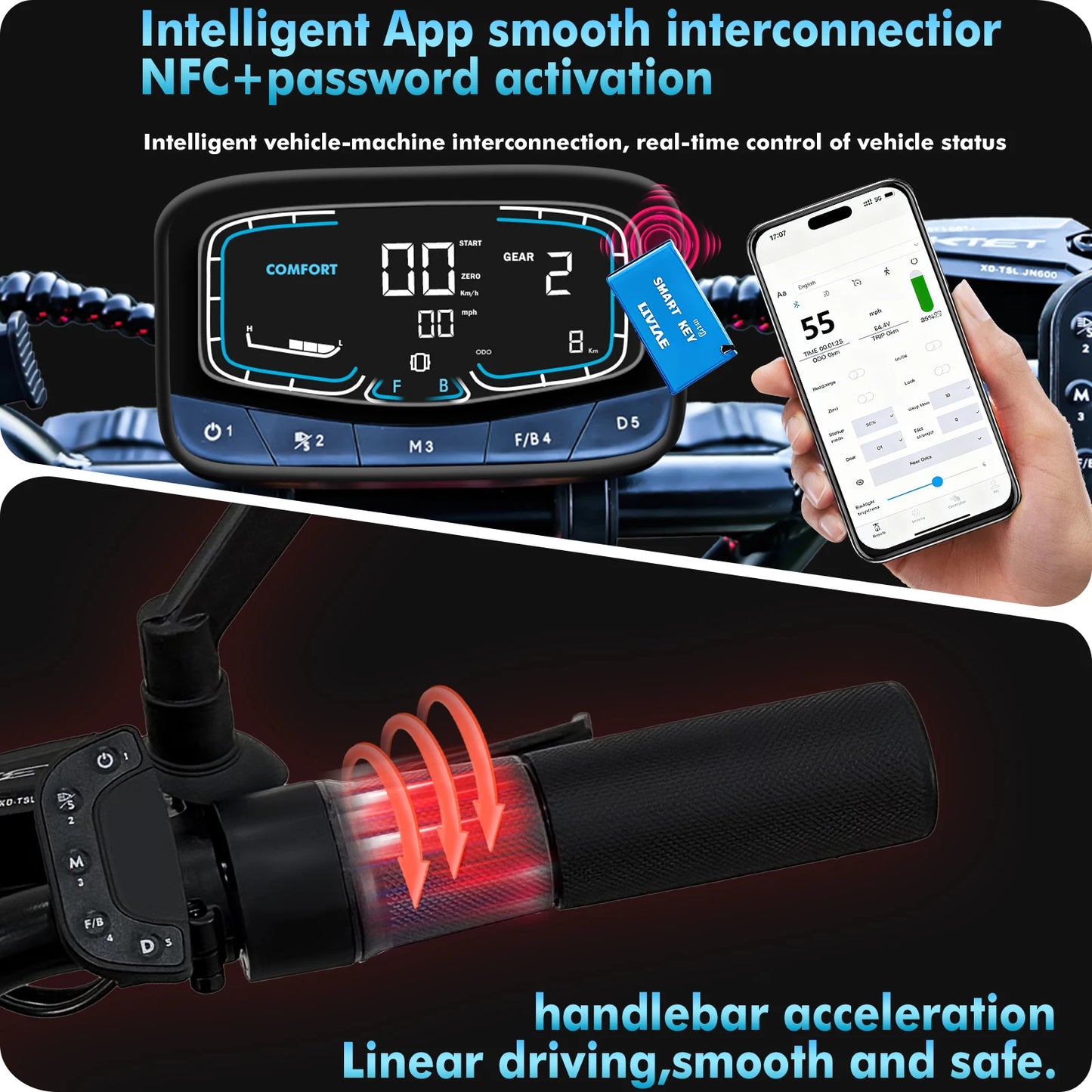 F14 72V 12000W Electric Scooter with 100AH Remove Battery 68mph High-Speed Street E Scooters