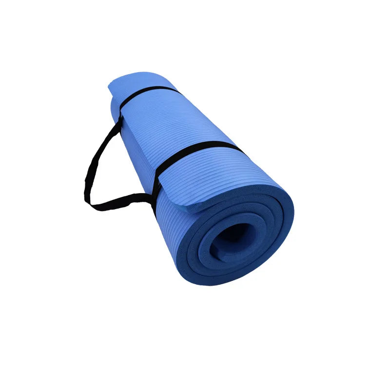 Fitness NBR Yoga Mat Horizontal Eidth 183*61*1CM Multifunctional Solid Color Exercise Mat Super Rebound Soft Non-slip Yoga Mat