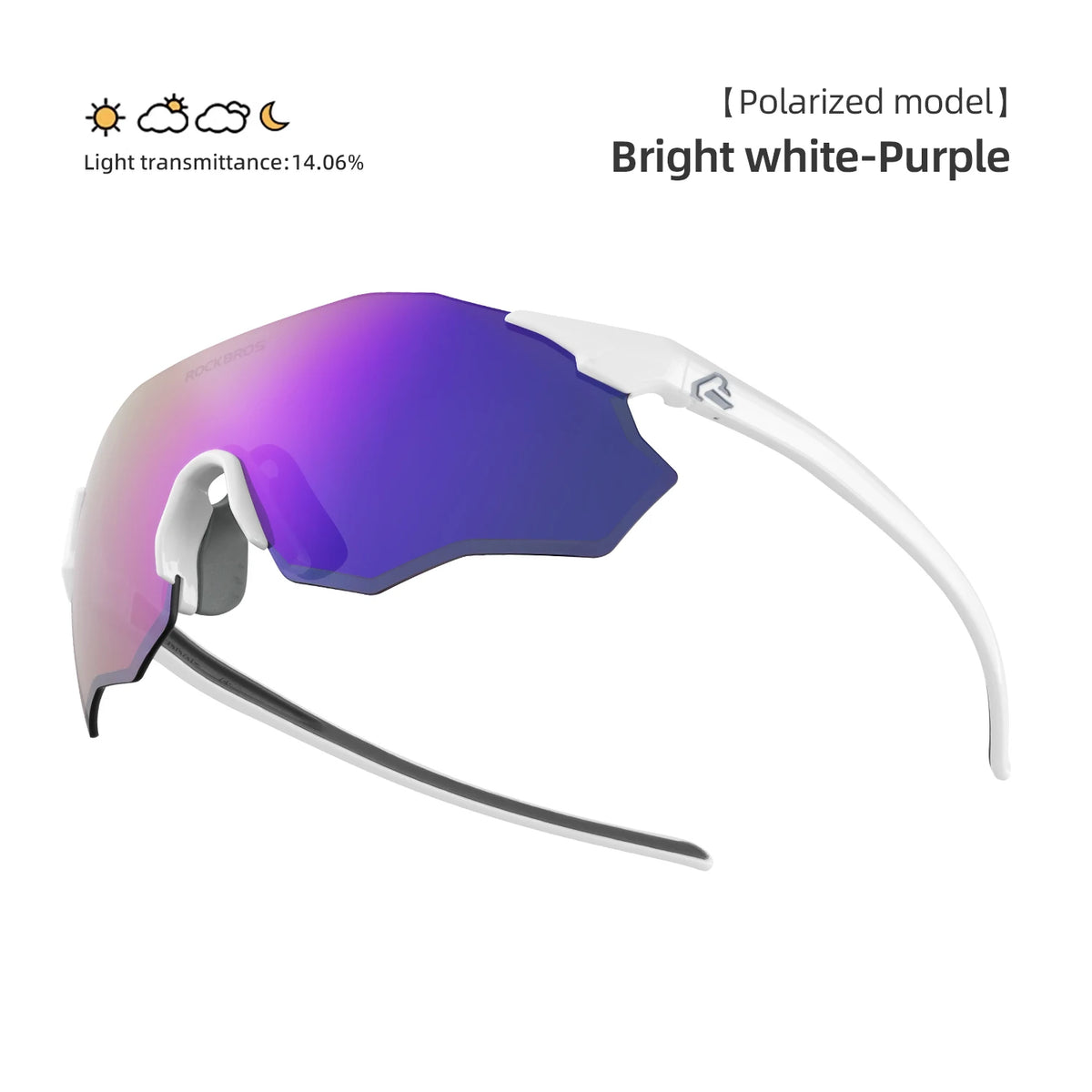 ROCKBROS Cycling Glasses Lightweight Photochromic Polarized Glasses UV400 Sun Protection Women Outdoor Sports Cycling Goggles