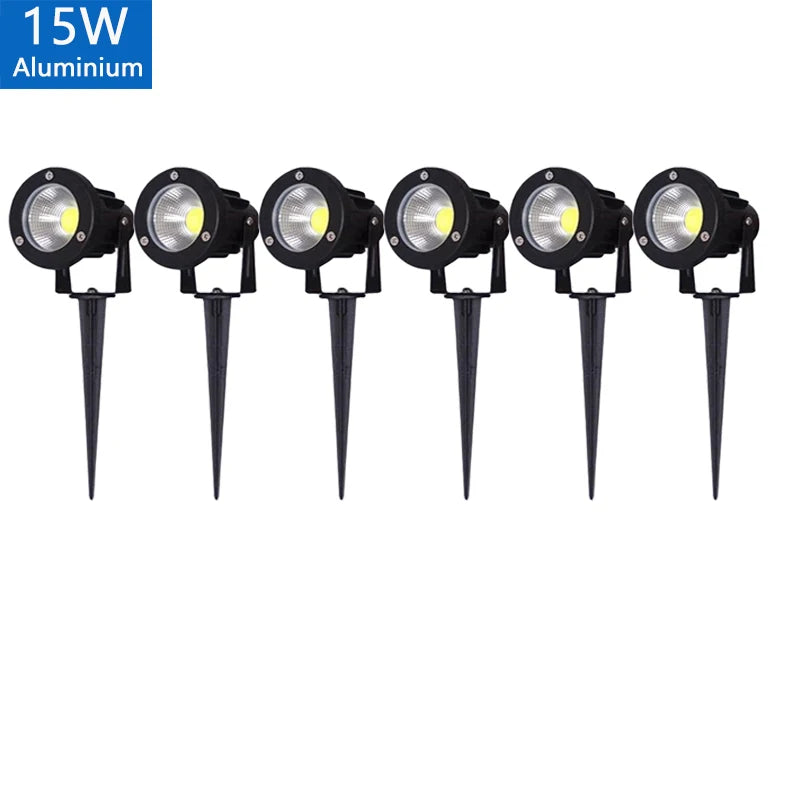 LED Garden Lights Outdoor LED Waterprof Lawn Lamp 220V110V12V 20W 15W 10W Landscape Spike Bulb IP65 Light Garden Path Spotlights