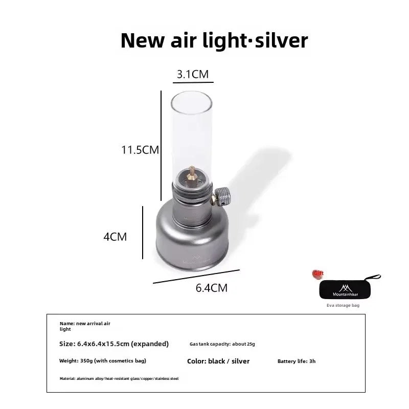 Mountainhiker Outdoor Gas Light Set Picnic Camping Retro Decorative Ambience Light Creative Emotional Desktop Bedside Gas Light