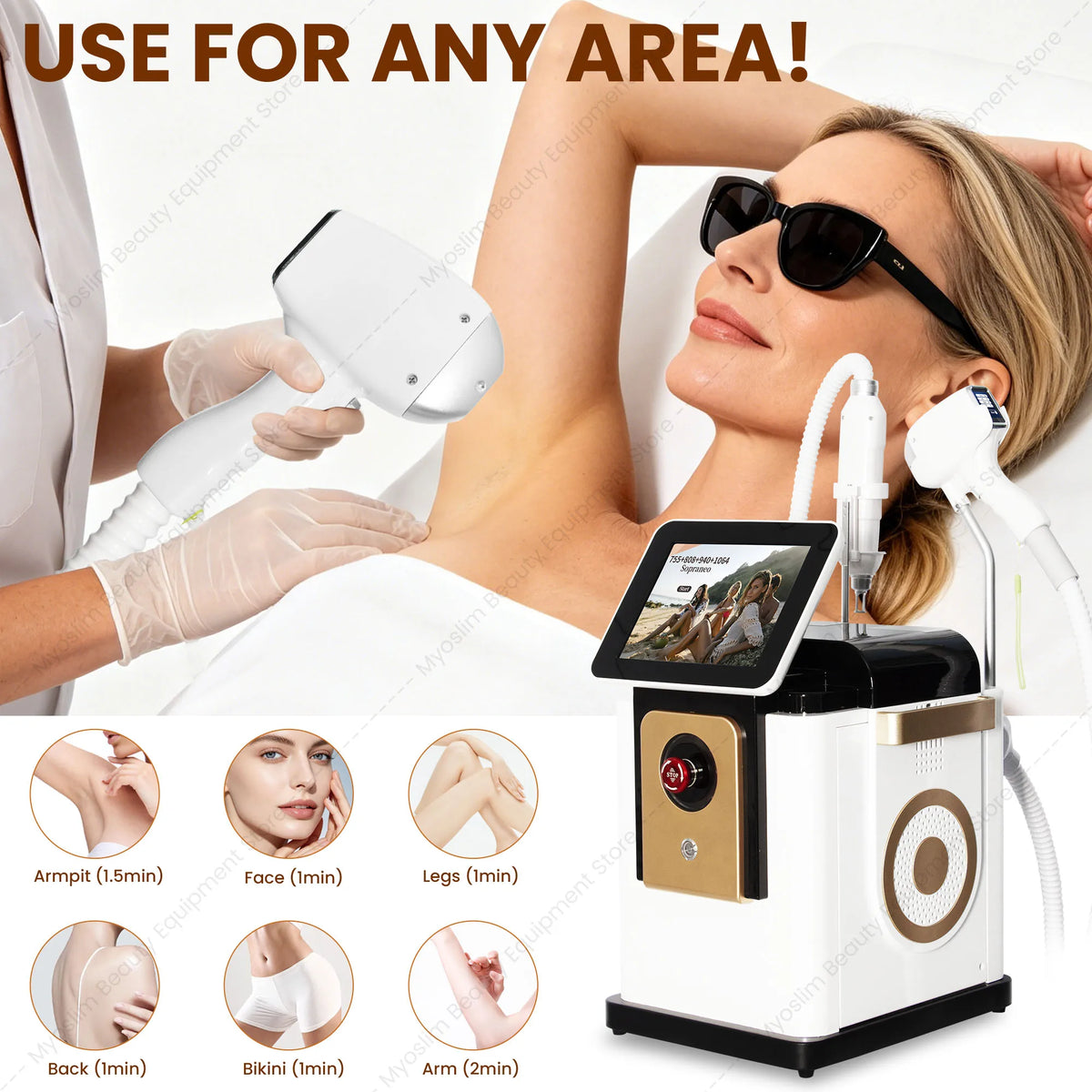 Professional 2 in 1 Beauty Machine 755nm 808nm 940nm 1064nm Hair Removal Laser Tattoo Removal Skin Rejuvenation Aesthetic