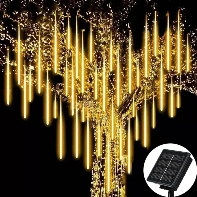 30/50cm Solar Meteor Shower Rain 8 Tubes LED String Lights Waterproof Christmas Solar Street Light Outdoor Garden Tree Decor